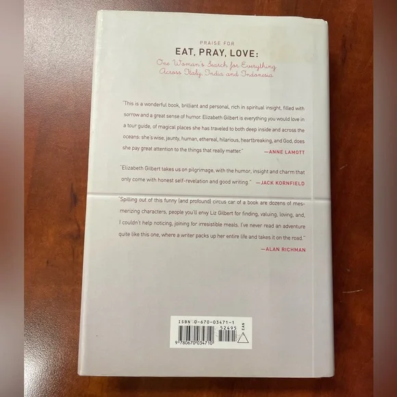 Eat Pray Love by Elizabeth Gilbert Hardcover Book Good condition - Picture 2 of 7